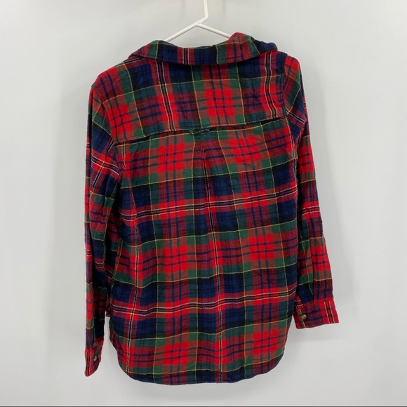 American Eagle Plaid Holiday Button Down Shirt Small - Picture 4 of 8